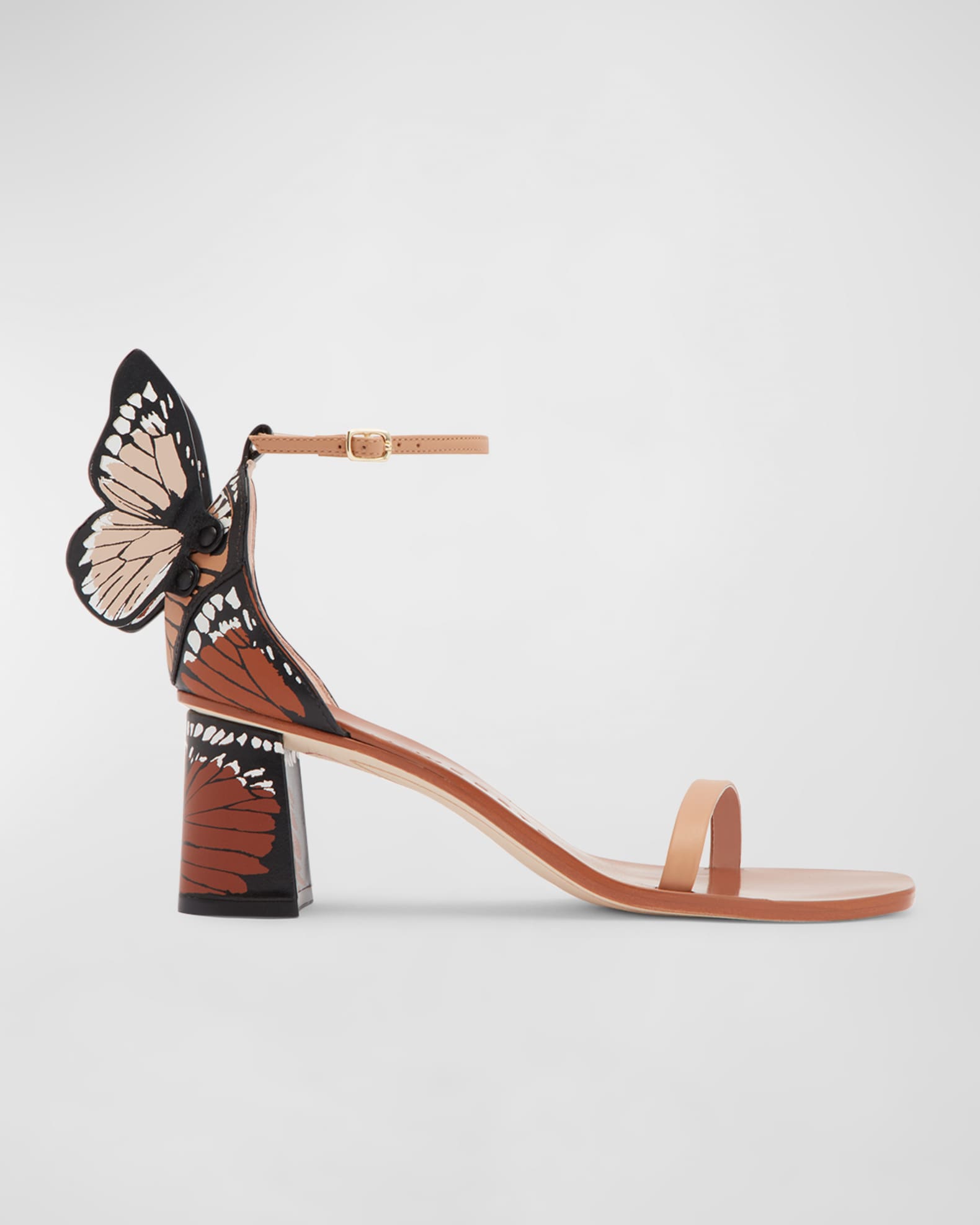 Chiara Butterfly Printed Block-Heel Sandals | Neiman Marcus