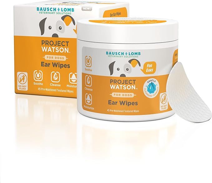 Project Watson Dog Ear Wipes, Gentle pH Balanced Formula to Help Soothe, Cleanse & Moisturize, Co... | Amazon (US)