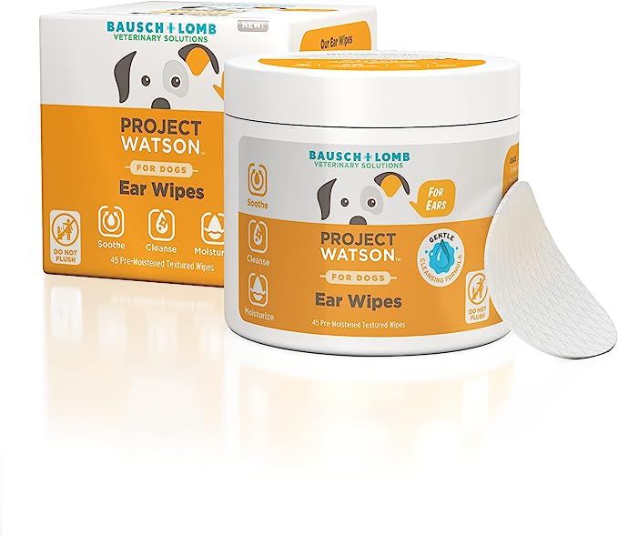 Project Watson Dog Ear Wipes, Gentle pH Balanced Formula to Help Soothe, Cleanse & Moisturize, Co... | Amazon (US)