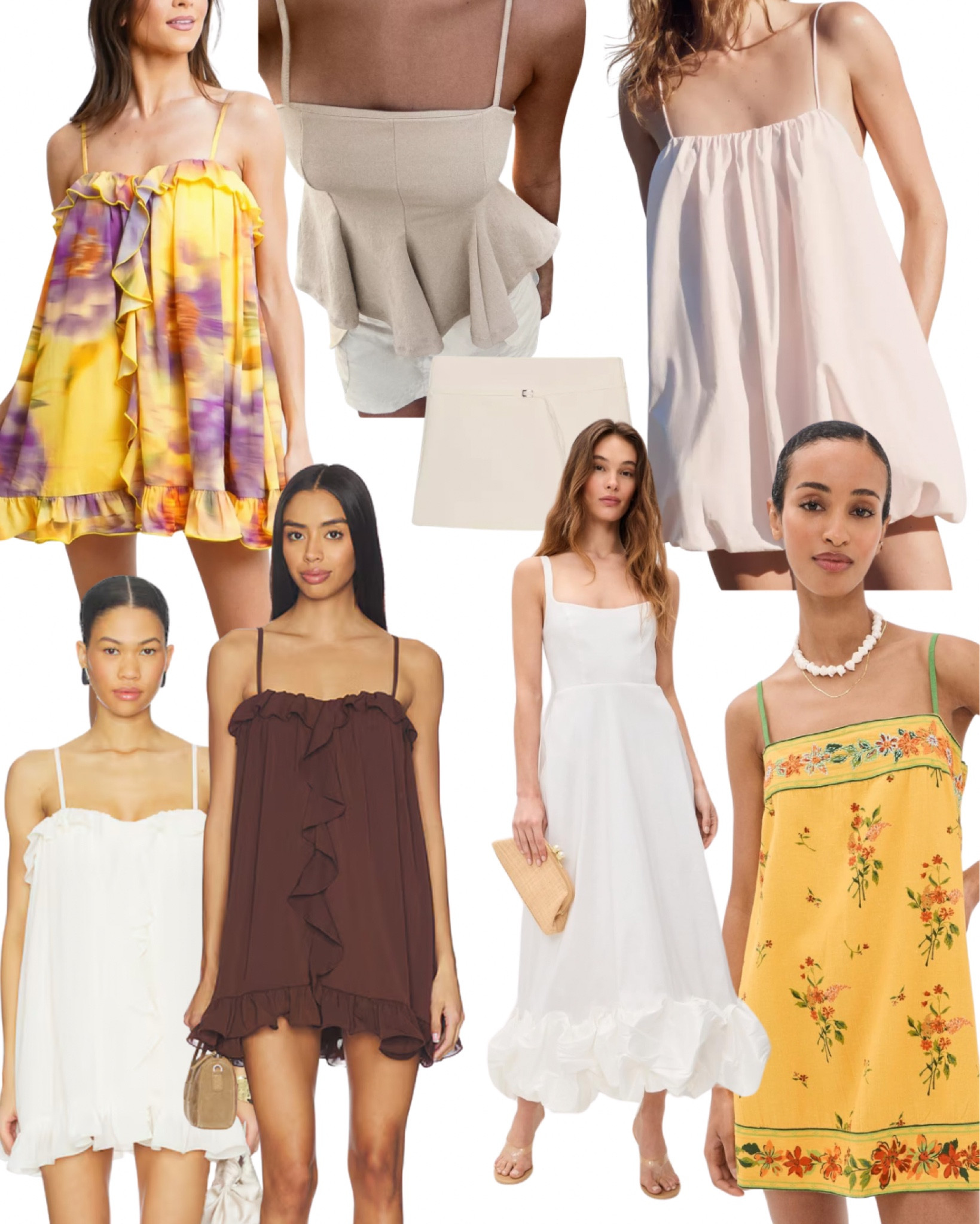 Favorite dinner vacay dresses worn by the girls in our house ✨

Pale pink bubble runs short
Yellow flounce ruffle dress - find in Hemline stores
All dresses tts 