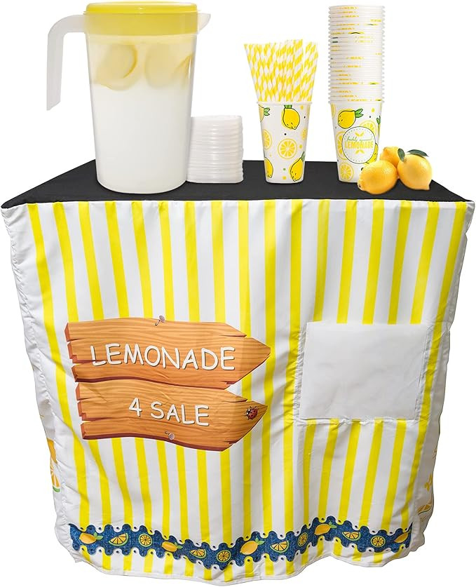 Upper Midland Products Lemonade Stand for Supplies | Lemonade Stand Table Cover | 50 Lemonade Cup... | Amazon (US)