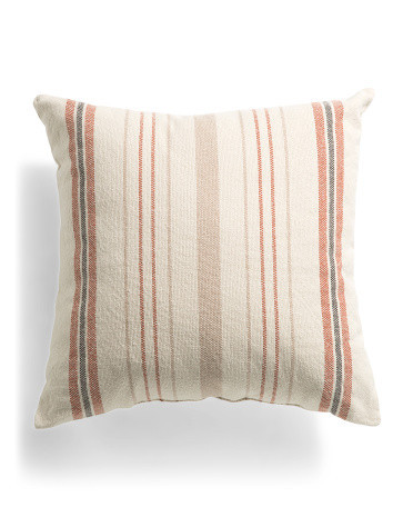 20X20 Cotton Stripe Pillow, Cotton/Polyester | TJ Maxx