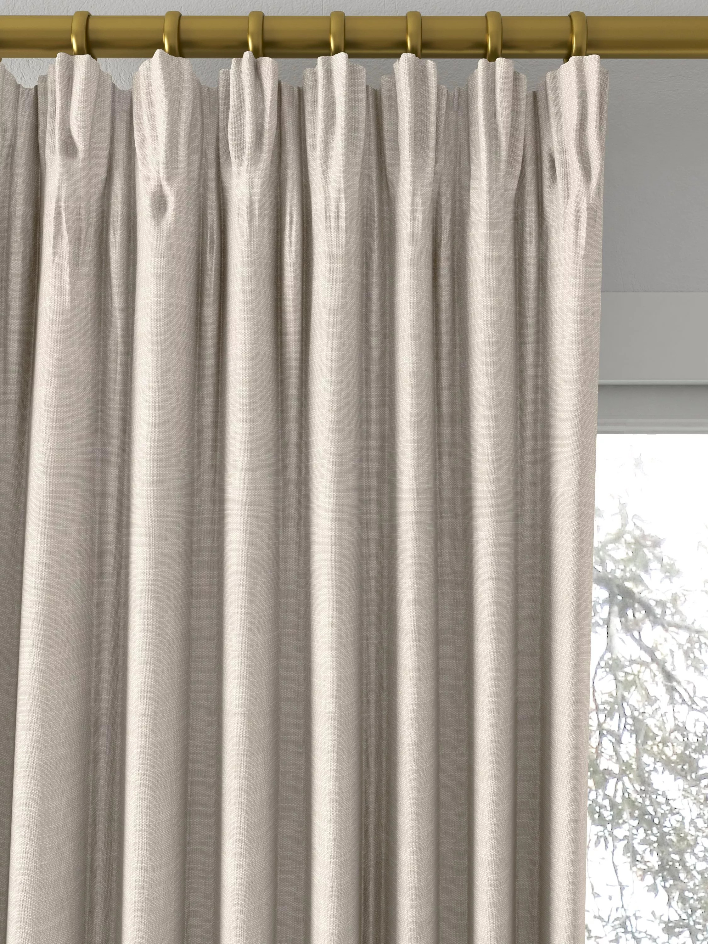 John Lewis Cotton Slub Lined Pencil Pleat Curtains | John Lewis (UK)