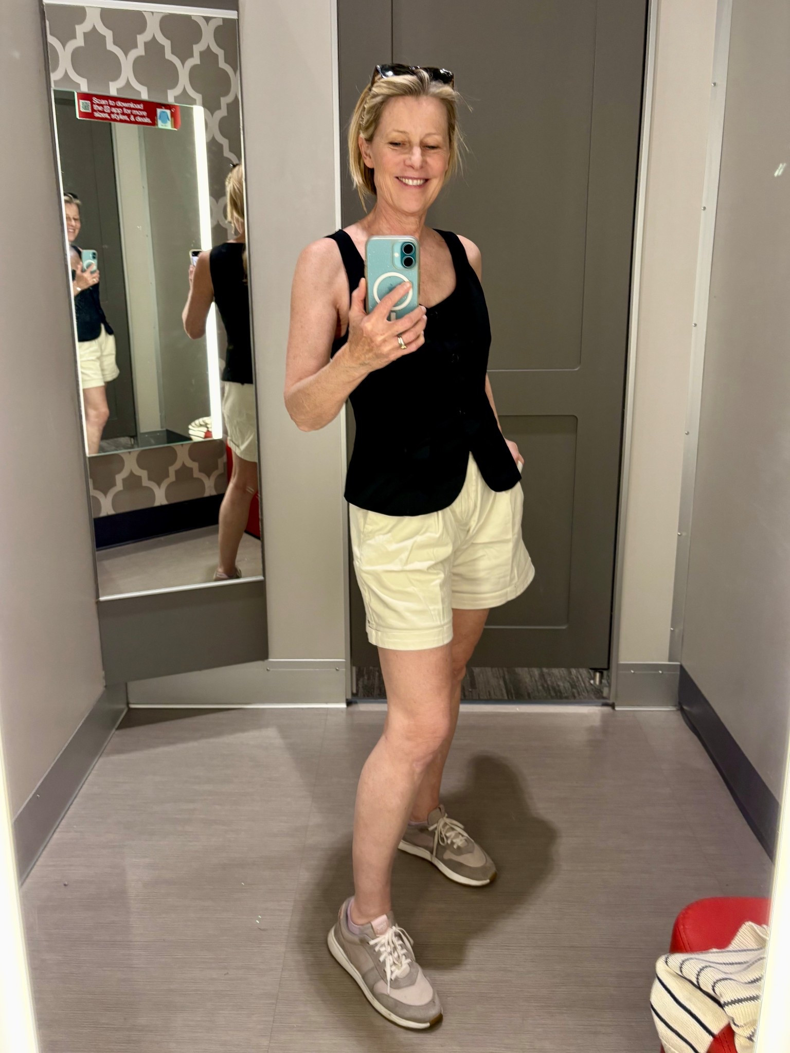 Summer style to early Autumn ☀️

Classic chino shorts on sale for $29 in 4 cute colors! I am wearing the color birch. It’s a lovely off white, but not too creamy. The cotton fabric is great. Structured but not heavy.
Note: these are final sale. 
TTS if slightly roomy. I sized up to a 6 because I wanted a loose comfy fit for warm summer days. 

This vest is an ideal fall transition pice and only $28! I bought it in the brown!! 

#LTKSaleAlert #LTKautumn #LTKOver40