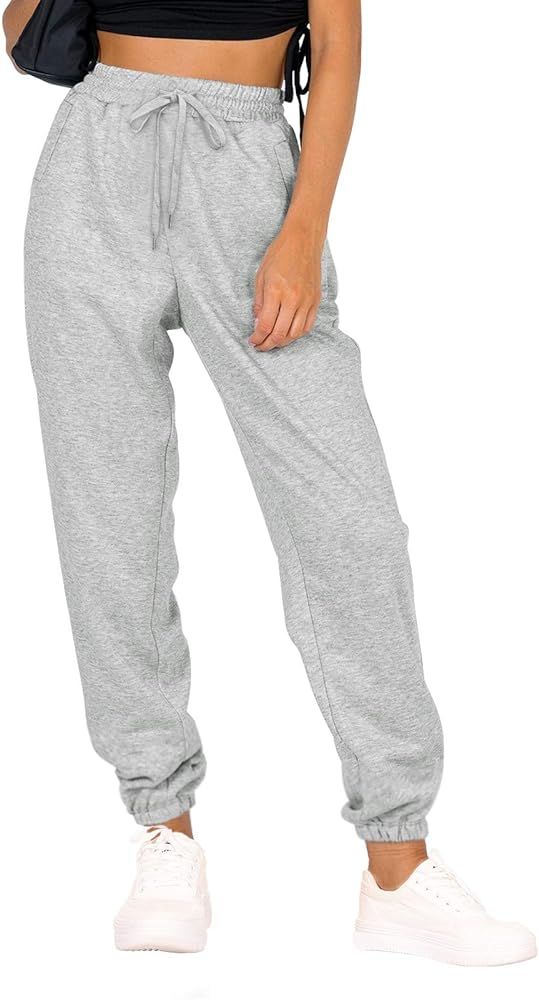 ZESICA Women's Comfy Casual High Waist Relaxed Fit Athletic Workout Jogger Sweatpants with Pocket | Amazon (US)