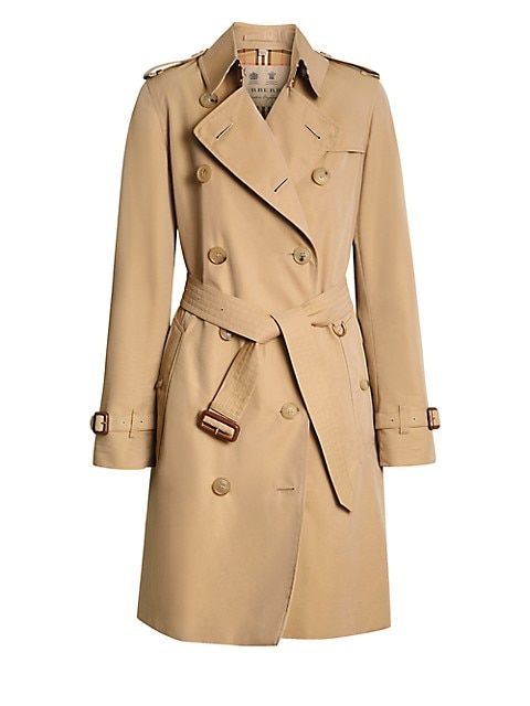 Burberry Kensington Belted Double-Breasted Coat | Saks Fifth Avenue