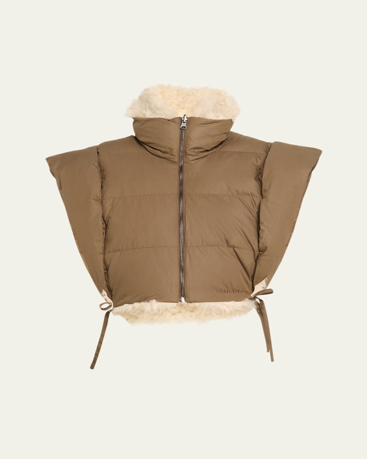 Hoodiali Reversible Cropped Puffer Vest | Bergdorf Goodman