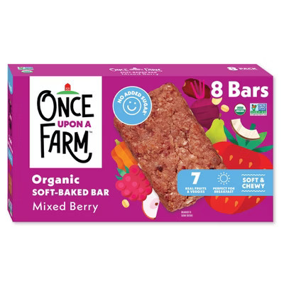 Once Upon a Farm Snack Bars Mixed Berry - 9.6oz/8ct | Target