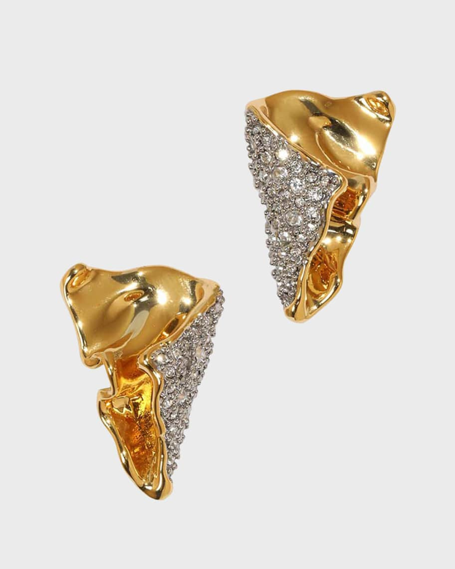 Alexis Bittar Solanales Crystal Folded Earrings | Neiman Marcus