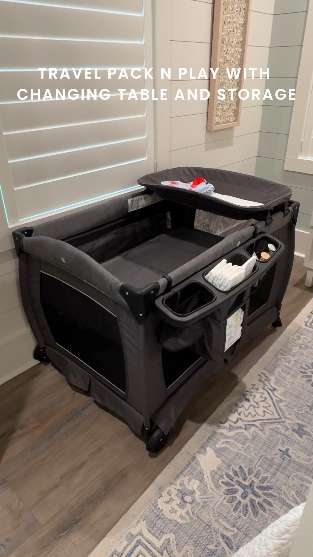 This travel pack n play has been a game changer for traveling with my baby! It has a changing table that snaps right on, collapses super simply, and even has storage to hold wipes, extra diapers, diaper cream, all the baby hygiene essentials 🩵 And it’s from Amazon!

#LTKTravel #LTKKids #LTKBaby