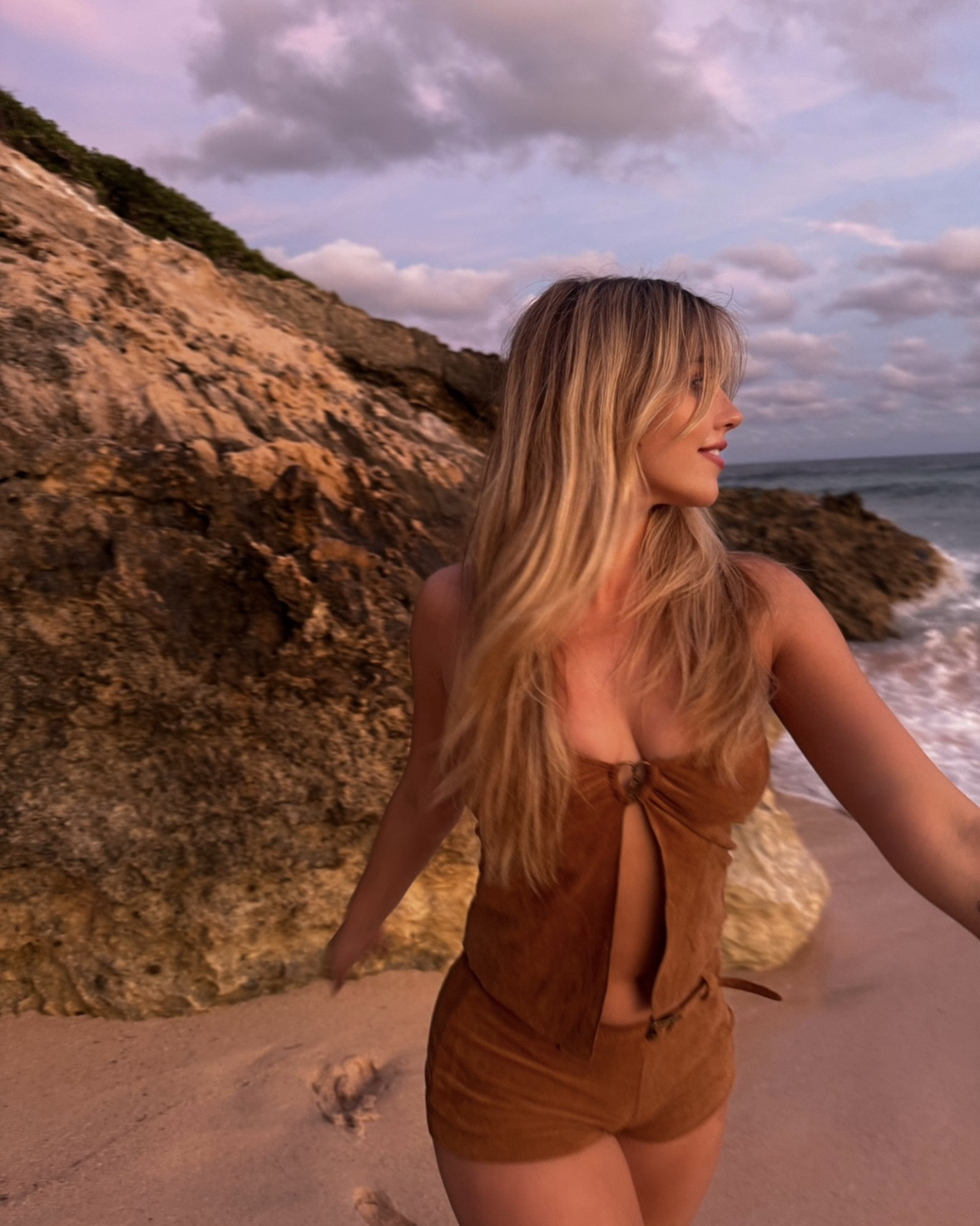 frankie’s bikinis x bella hadid suede set is ON SALE!!!