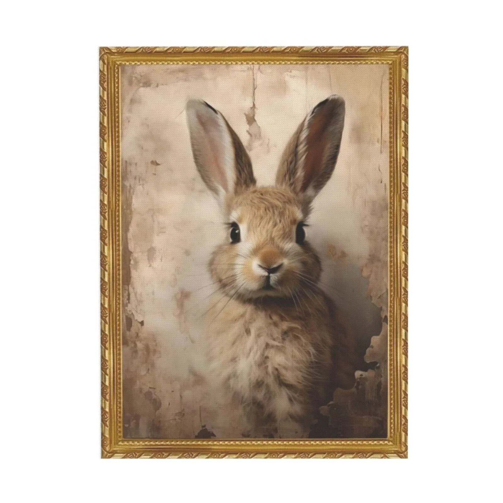 WFSposter Rabbit Canvas Wall Art Vintage Rabbit Painting Animal Landscape Art Retro Animal Wall A... | Walmart (US)