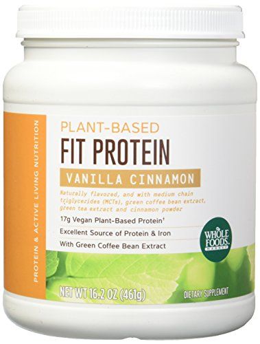 Whole Foods Market, Plant-Based Fit Protein - Vanilla Cinnamon, 16.2 oz | Amazon (US)