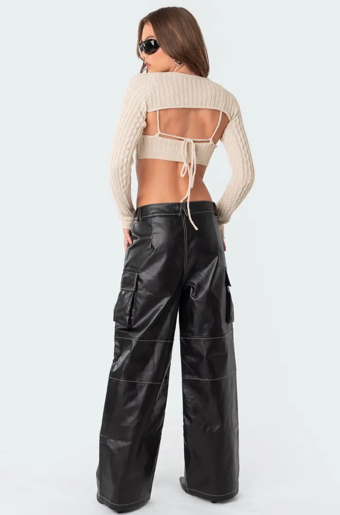 Faye Faux Leather Cargo Pants | Nordstrom