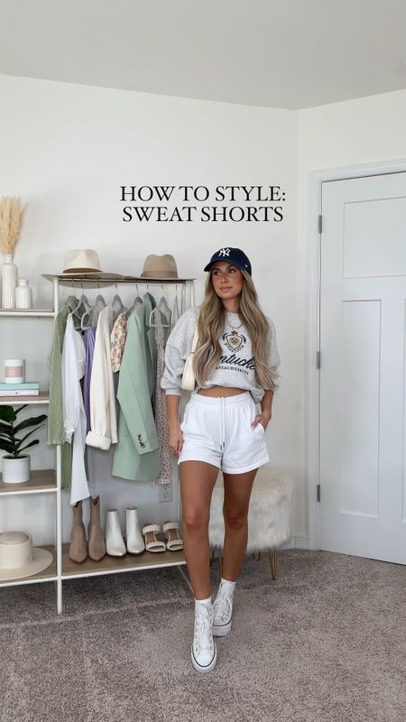 How to style: sweat shorts 🫶🏼 I wear an xs! 

#LTKFind #LTKstyletip #LTKunder50
