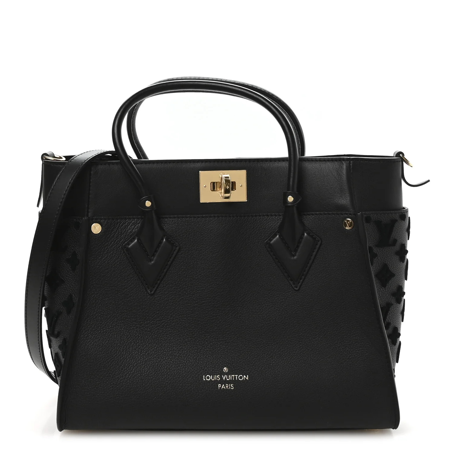 Calfskin Monogram Tufting On My Side Black | FASHIONPHILE (US)