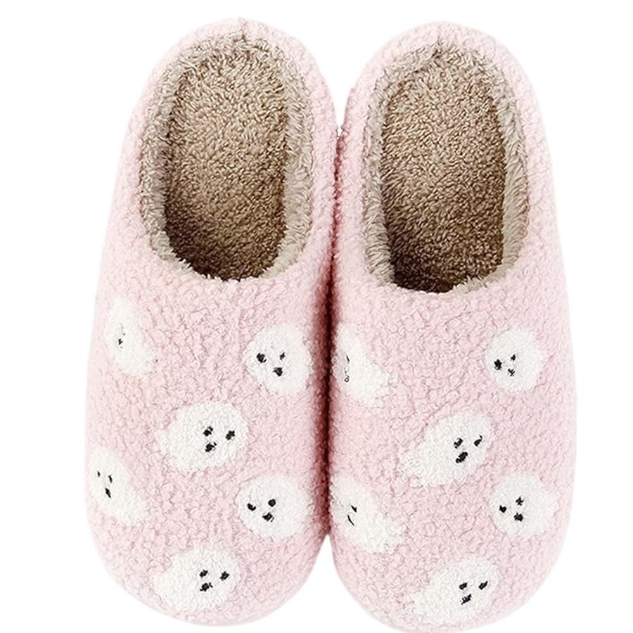Womens Mens Slippers Retro Memory Foam Cute Cartoon Plush Fluffy Warm Fur Lined slippers Indoor H... | Amazon (US)