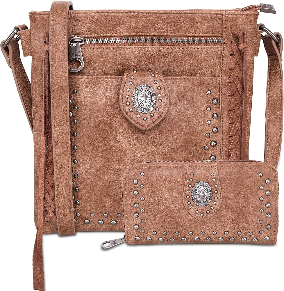 Leather Crossbody Bag Collection Concealed Carry Bag For Women Western Shoulder Bag | Amazon (US)