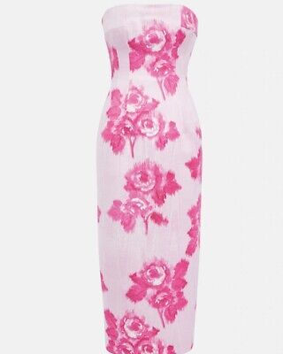 EMILIA WICKSTEAD STRAPLESS DRESS ROSE TAFFETA UK SZ 8 US SZ 4 COCKTAIL PARTY | eBay US
