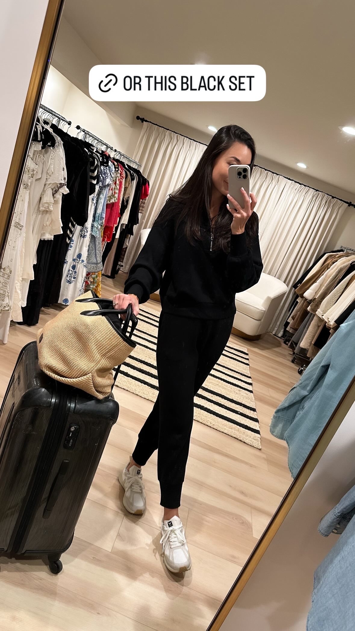 Travel outfit, jogger set, luggage. 

#LTKTravel #LTKActive #LTKSeasonal