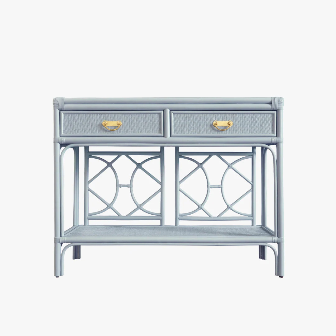 Fernandina Light Blue Rattan Console | Dear Keaton