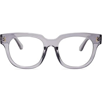 SOJOS Oversized Square Anti Blue Light Blocking Glasses for Women Thick Computer Eyeglasses Double Metal Studs SJ5053 | Amazon (US)