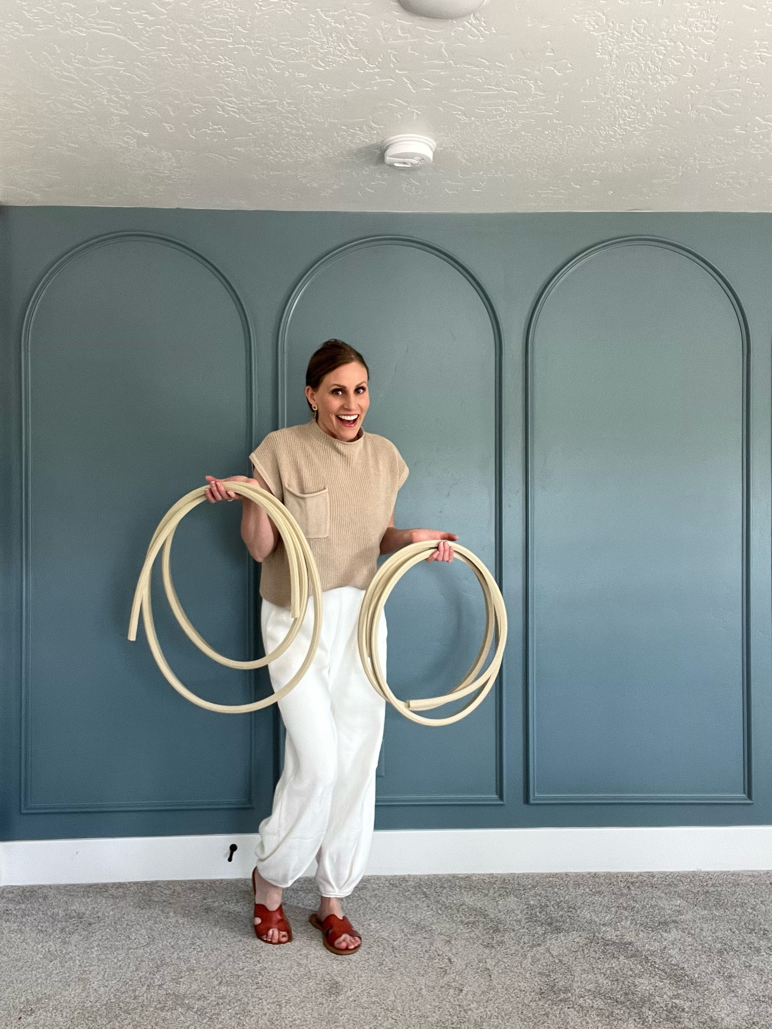 Want to create your own arch moldings? Use this flexible molding trim to achieve the box molding of your dreams! #boxmolding #flexibletrim #diy #accentwall #diyproject 

#LTKhome #LTKstyletip #LTKfamily
