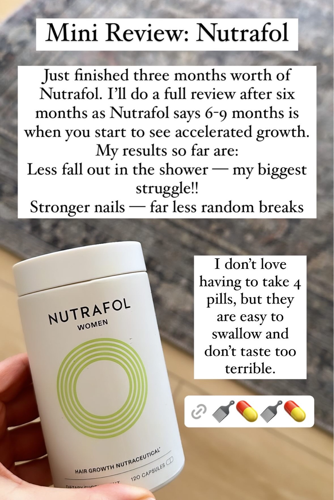 Mini update on Nutrafol three months in! 