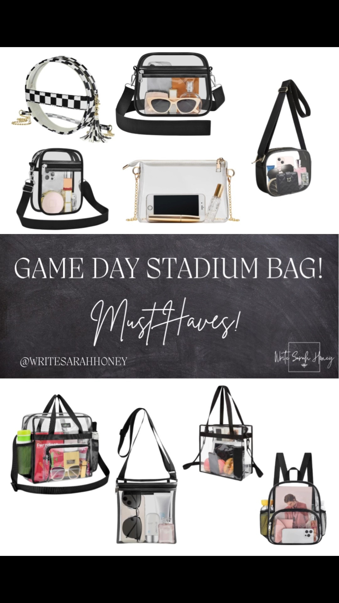 Game Day has never looked better!!! Shop Stadium Bags from Amazon! FOLLOW WRITE SARAH HONEY FOR MORE GAME DAY FASHION!! #Gameday #Fashion #Bags #Stadium #Gamedsyfashion

#LTKSaleAlert #LTKFallSale #LTKItBag