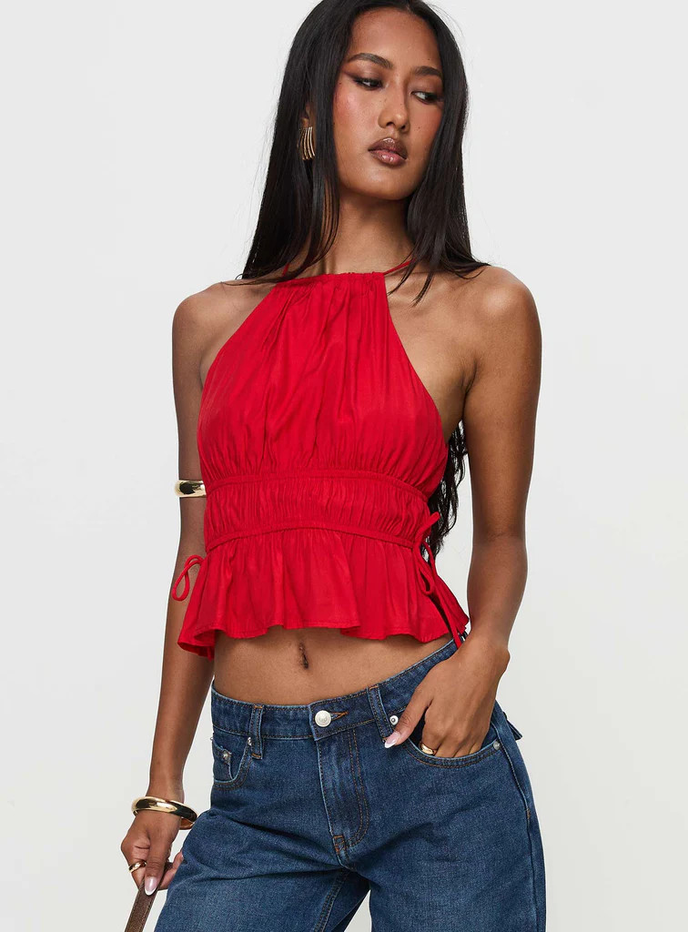 Rozier Top Red | Princess Polly US