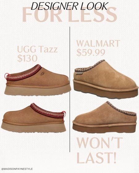 UGG Tazz dupe back in stock at Walmart🥰 These will sell out! Runs small, consider sizing up, especially if you are a half size✨ Walmart, Ugg, Tazz, look for less, Madison Payne 

#LTKGiftGuide #LTKshoecrush #LTKSeasonal
