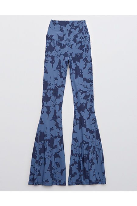 OFFLINE By Aerie Real Me Floral High Waisted Crossover Super Flare Legging | American Eagle Outfitters (US & CA)