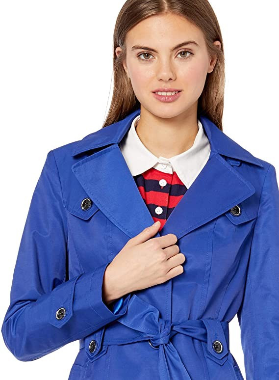 Via Spiga Women's Single-Breasted Belted Trench Coat with Hood | Amazon (US)