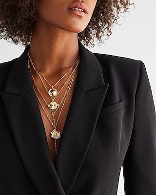 Multi-row Coin Pendant Necklace | Express