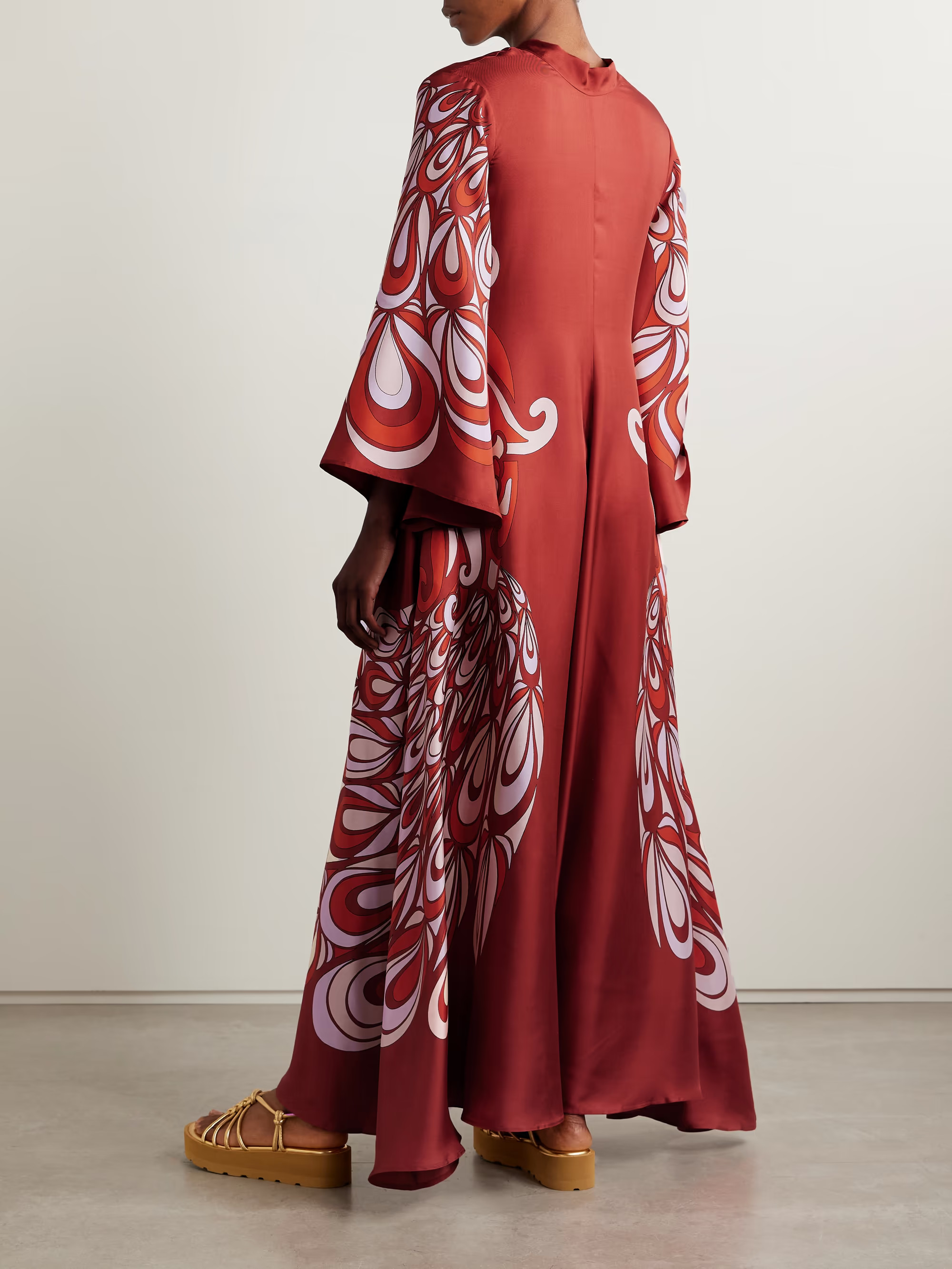 Icon Magnifico printed silk-twill maxi dress | NET-A-PORTER (US)