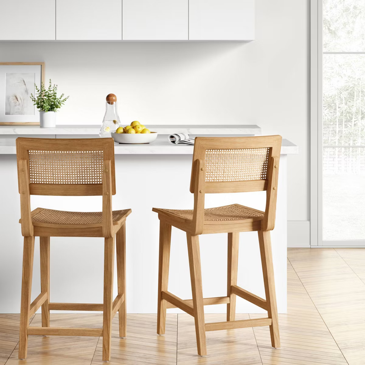 Tormod Backed Cane Counter Height Barstool - Threshold™ | Target