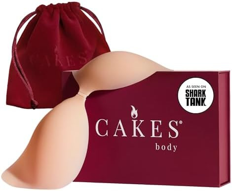 CAKES Body® Adhesive Strapless Bra - Reusable CAKES™ Sticky Bra For Fuller Looking Seamless Sh... | Amazon (US)