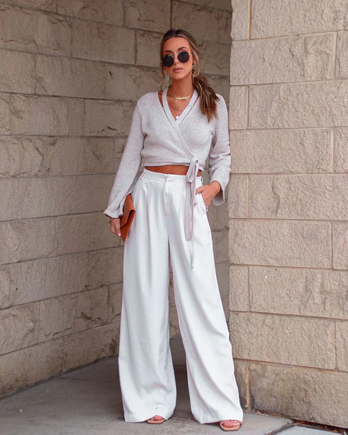 Seychelles Knit Wrap Top - Oatmeal | VICI