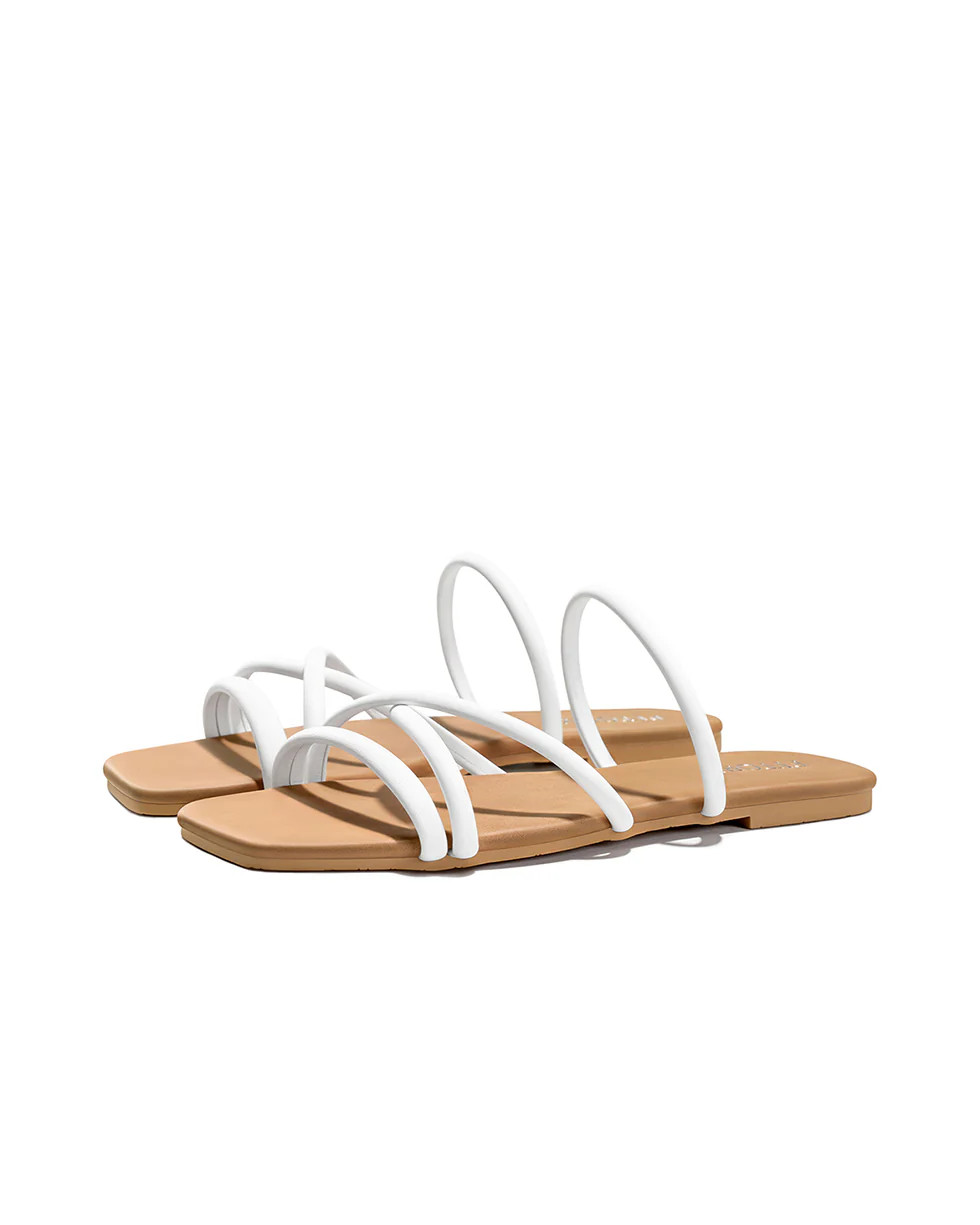 Alexis | Multi Strap Flat Slides | Fitory Footwear US