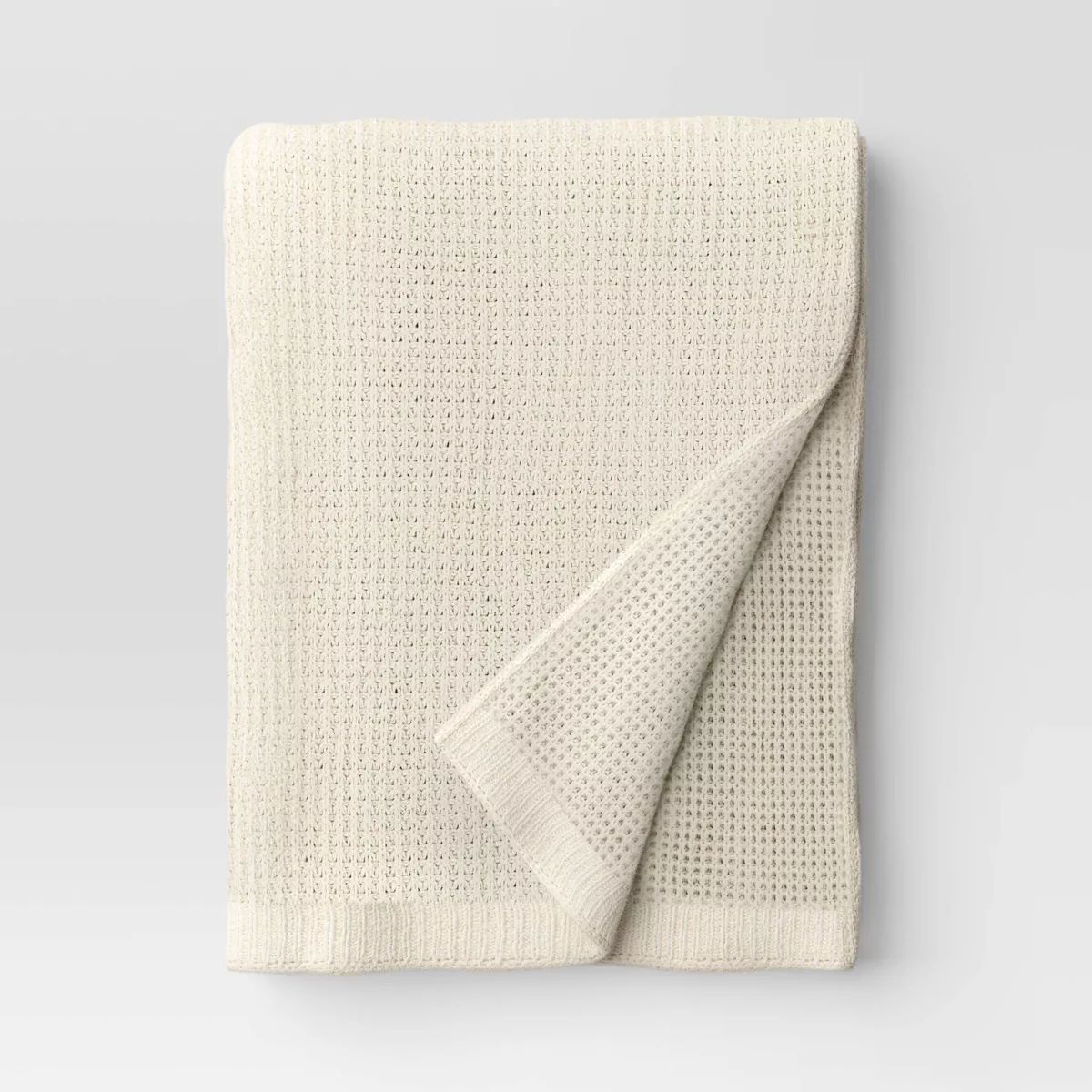 Oversized Chenille Knit Throw Blanket Cream - Threshold™ | Target