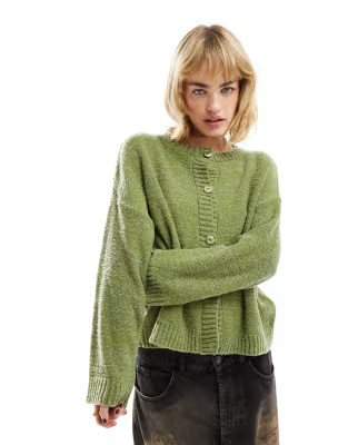 Reclaimed vintage boxy cardi in green | ASOS (Global)