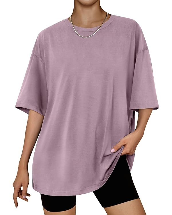 Trendy Queen Womens Fashion Workout T Shirts Athletic Plus Size Tops Summer Trendy Clothes 2025 S... | Amazon (US)