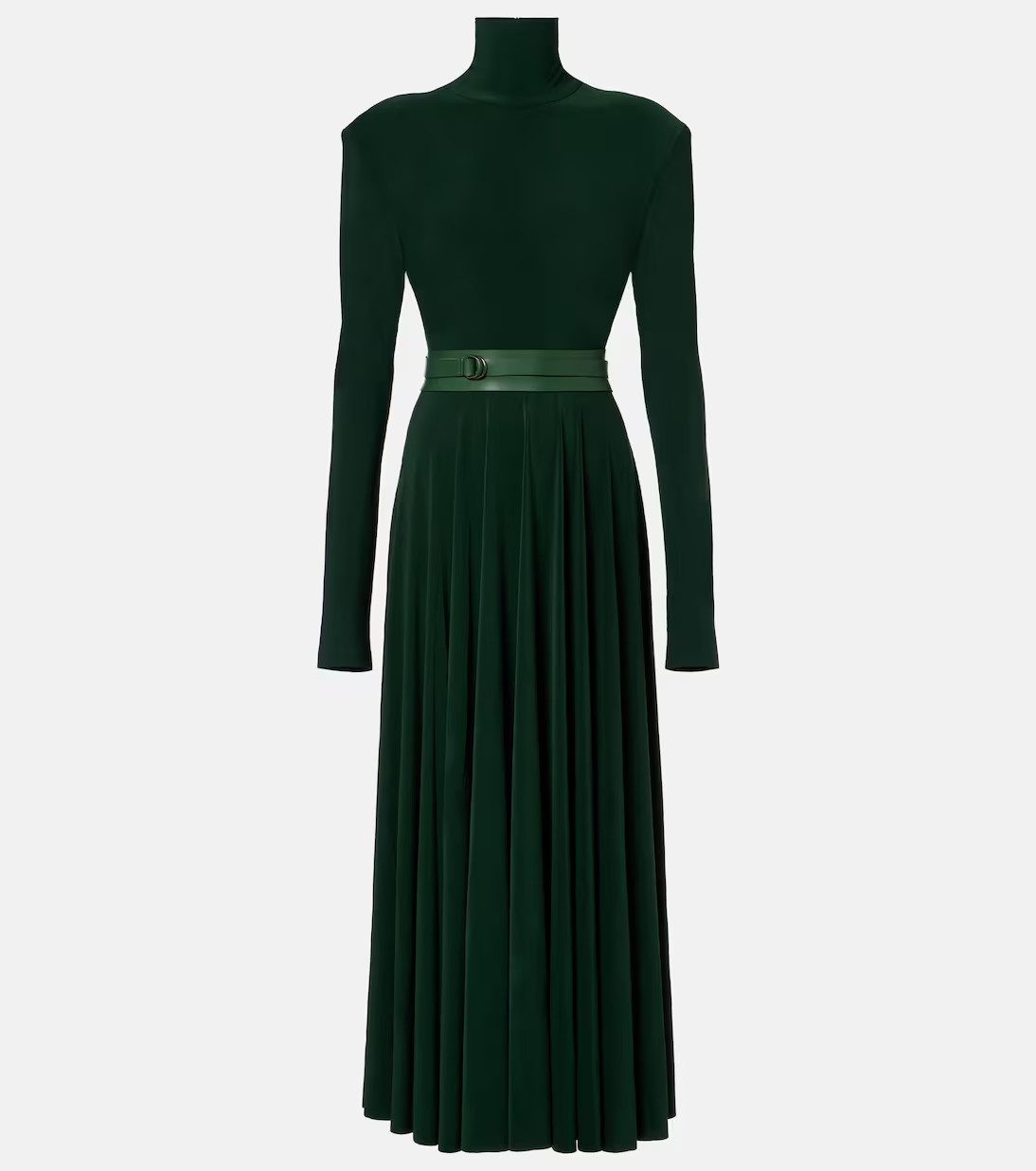 Belted pleated midi dress | Mytheresa (US/CA)