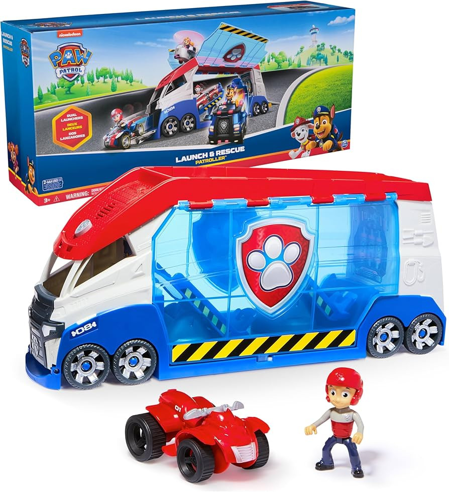 Paw Patrol, Transforming PAW Patroller with Vehicle Launchers, Lights & Sounds, Ryder Action Figu... | Amazon (US)