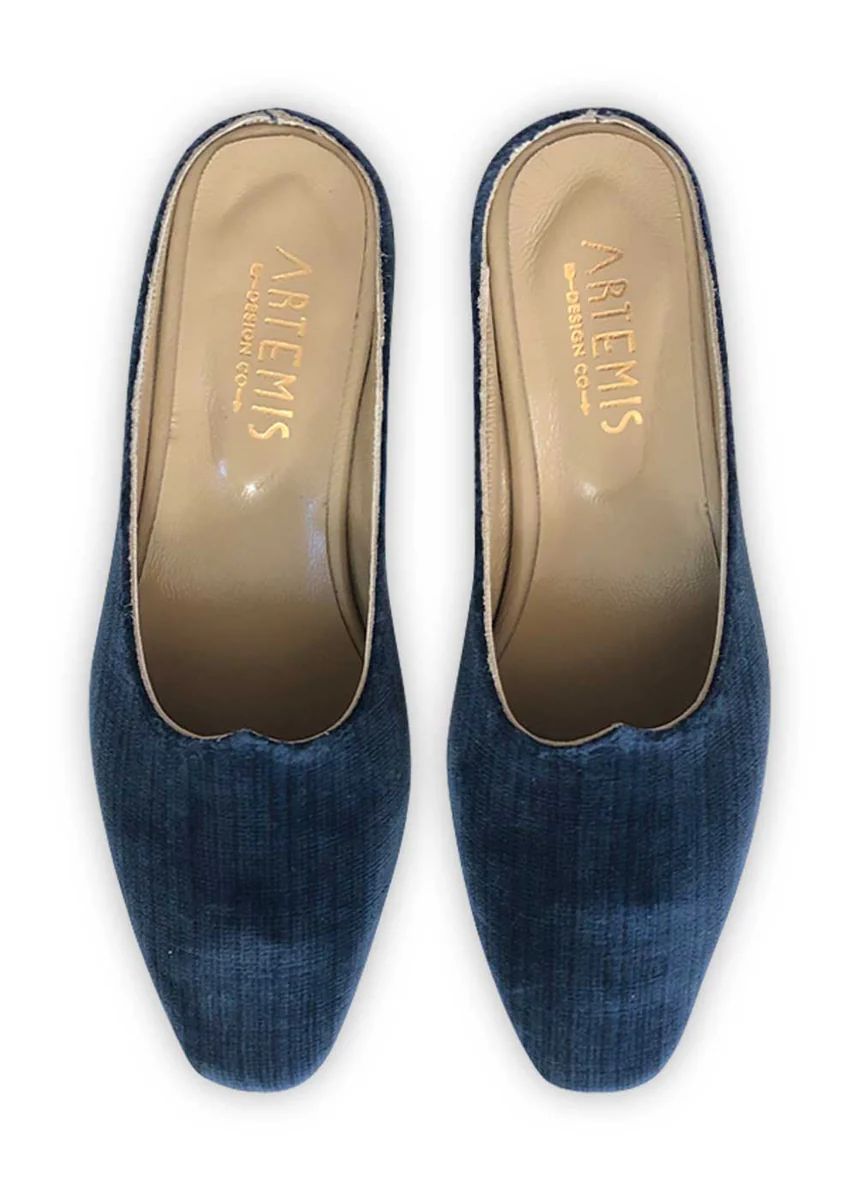 Charlotte Moss for Artemis | Midnight Velvet Moss Mules | Artemis Design Co.