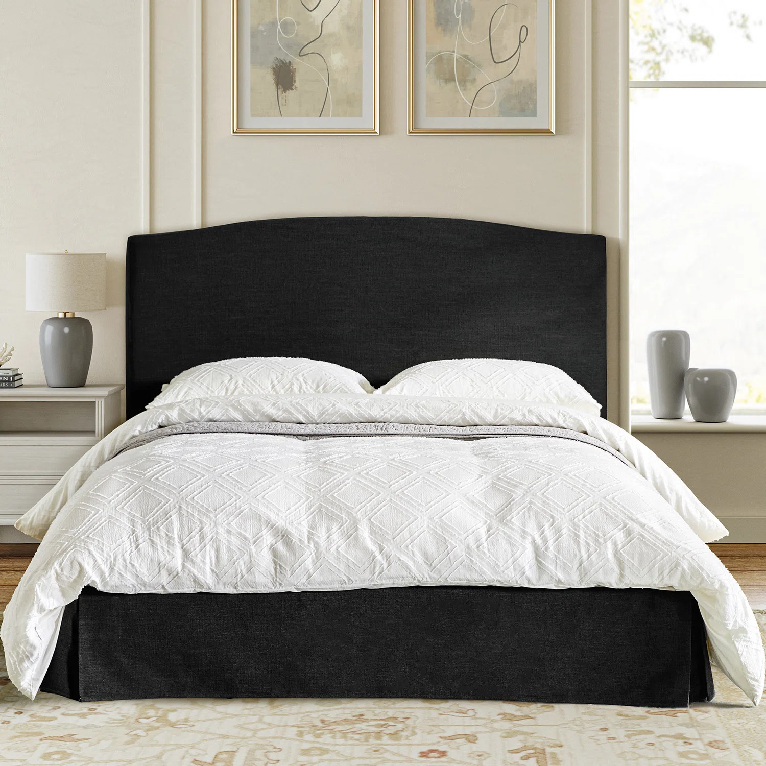 Ebern Designs Sohni Upholstered Platform Bed with Washable Slipcover and Adjustable Headboard & R... | Wayfair North America