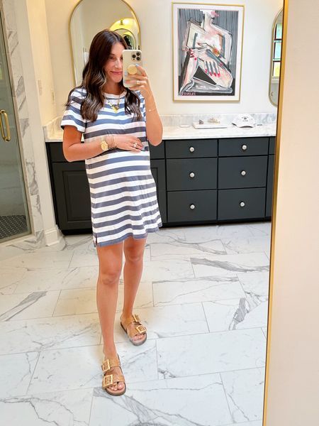 This tshirt dress has carried me through my pregnancy! So comfy and easy to throw on. I’m wearing an xs. On sale today for $15!

#LTKSaleAlert #LTKFindsUnder50 #LTKBump