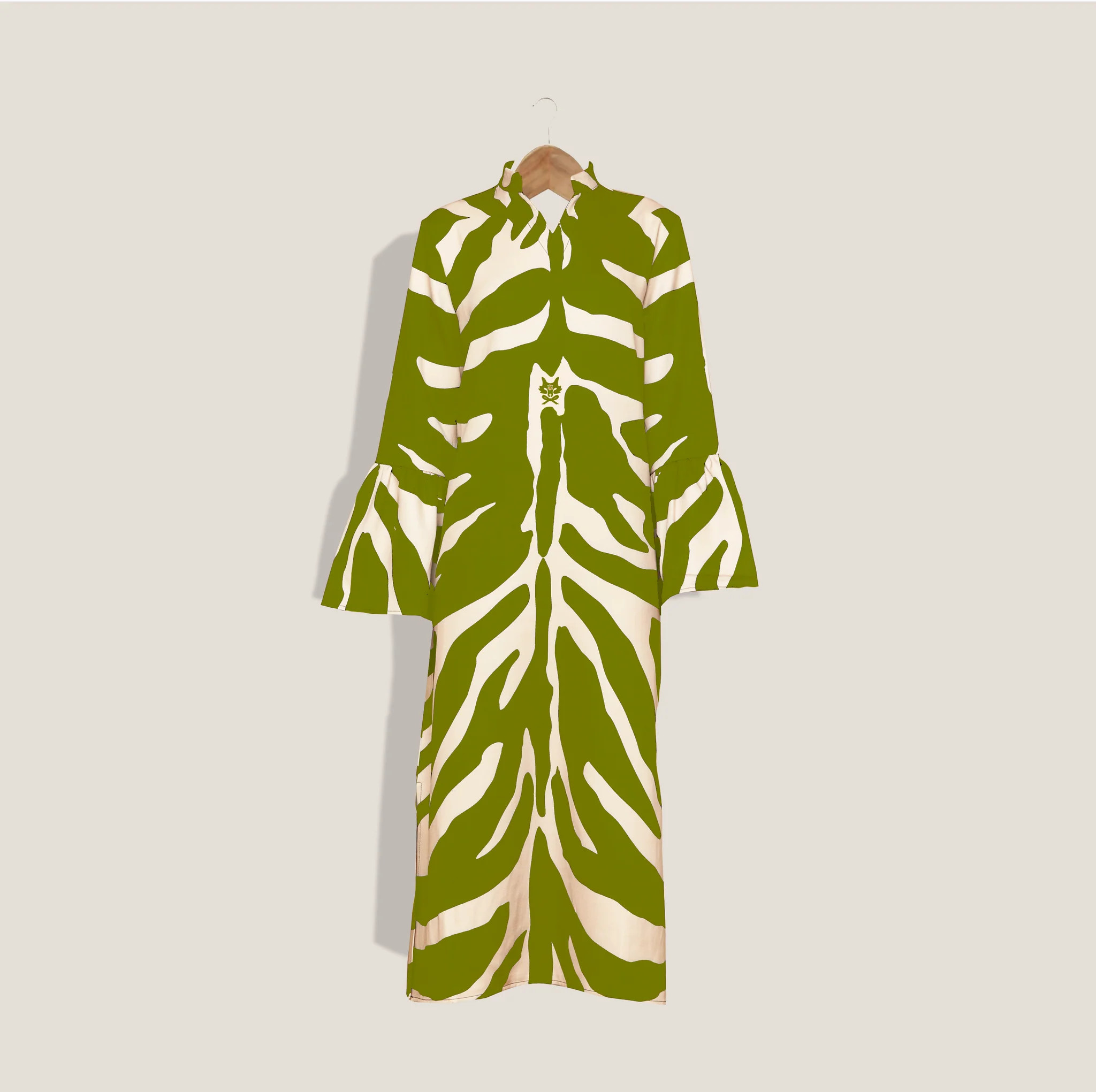 MME. "ZEBRA"  PALM BEACH Dress - MOSS | MME.MINK