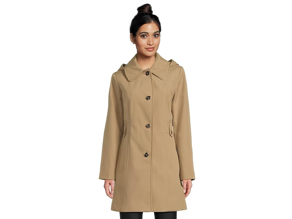 MICHAEL Michael Kors Softshell Coat M524034T Women's Coat Khaki : LG, Polyester | Zappos