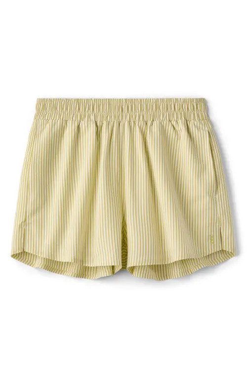 Rhone Saltair Pleated Shorts in Citron Seersucker at Nordstrom, Size X-Large | Nordstrom